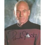 Star Trek Patrick Stewart signed 10 x 8 inch colour photo