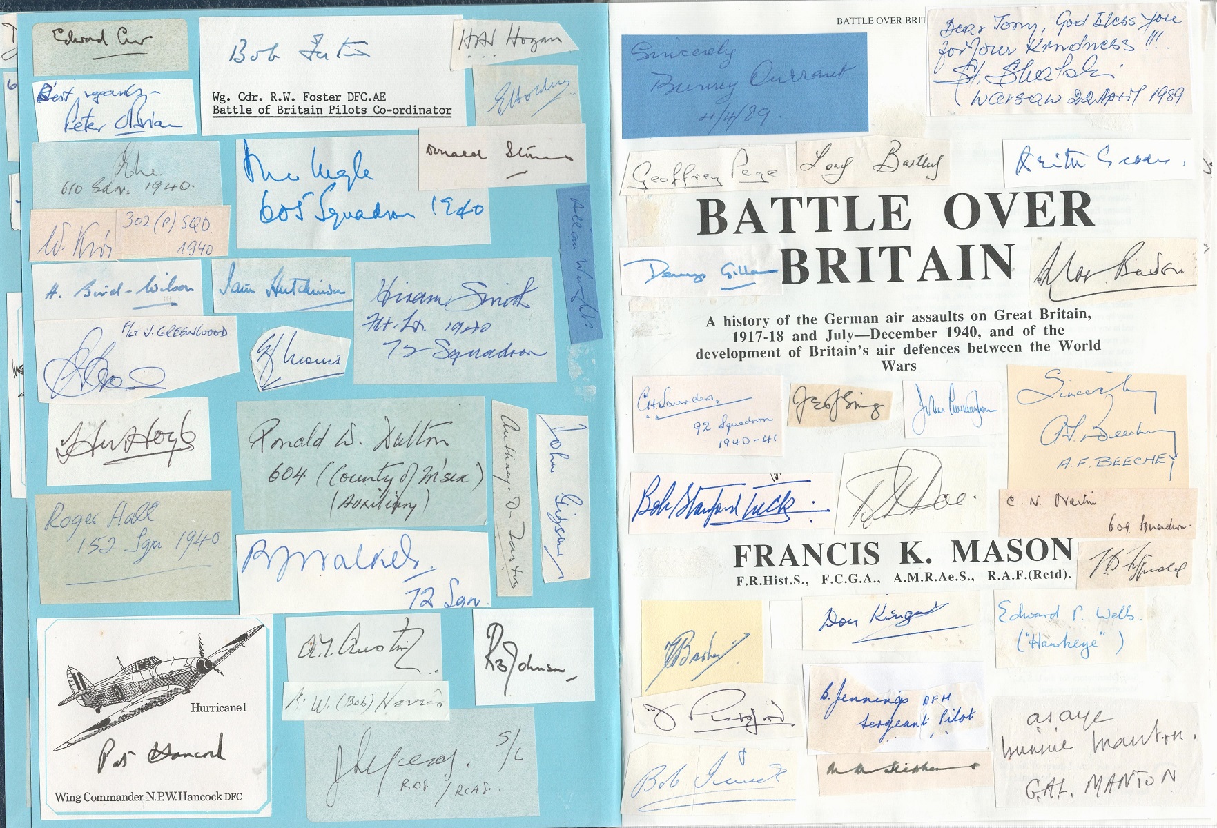 Battle Over Britain book signed by 350 RAF WW2 BOB pilots - Image 3 of 7