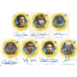 Star Trek 35 signed trading card collection. Seven cards in mint condition