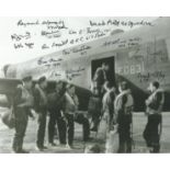WW2 Multiple signed Lancaster Bomber crewing up 10 x 8 photo 12 RAF autographs