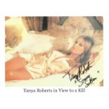 Tanya Roberts signed 10 x 8 inch colour James Bond photo