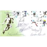 Football 5 Goalkeeper legends multiple signed Internetstamps 2006 World Cup FDC