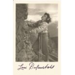 Leni Riefenstahl signed vintage 6 x 4 inch b/w mountaineering photo