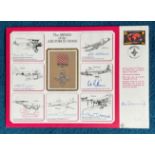 WW2 rare Arthur Harris Bomber Command multiple signed RAF Medal cover