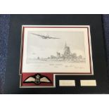 Robert Taylor WW2 Dambuster Print and Autograph presentation