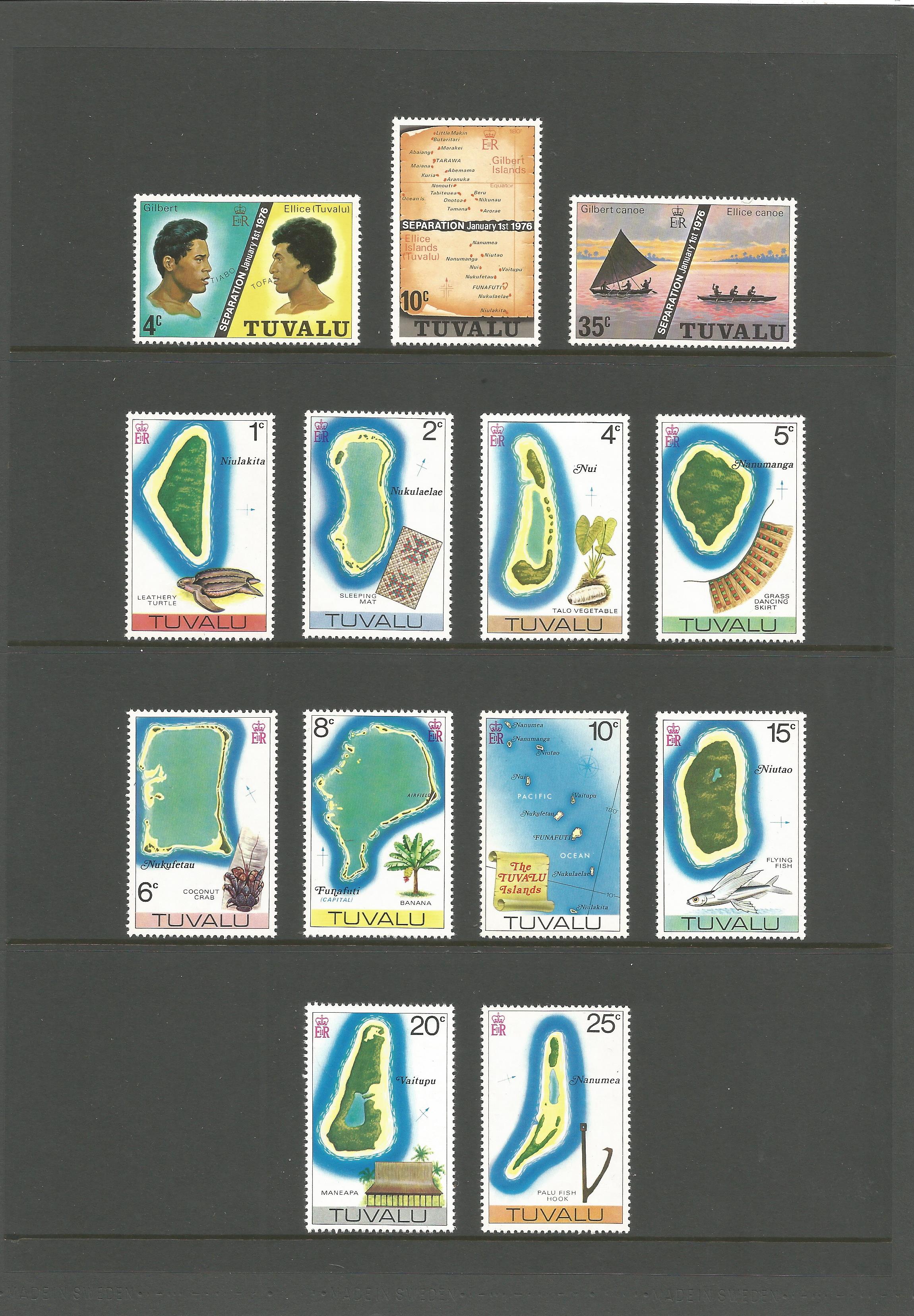 Tuvalu, Grenada, Norfolk Islands, miniature sheets and approx. 50 stamps. Good condition. We combine - Image 2 of 3