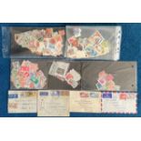 Stamps and cover collection. Includes India, Cyprus, Aden, Fiji, BCW and more. Good condition. We