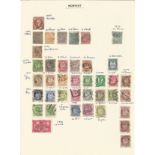 Norway, 1856/1962, stamps on loose sheets, approx. 50. Good condition. We combine postage on