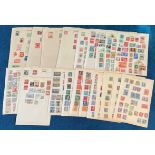 European stamp collection on loose album pages. Good condition. We combine postage on multiple