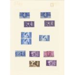 Great Britain, stamps on loose sheets, George V, Edward VII, George VI, approx. 30. Good