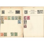 International stamps including Hungary, China, USA, Egypt, Japan, stamps on loose album pages,