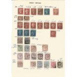 Great Britain, Queen Victoria, 1854/1881, stamps on loose sheet, approx. 30. Good condition. We