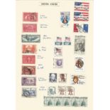 USA, 1926-1965, stamps on loose sheets, approx. 50. Good condition. We combine postage on multiple