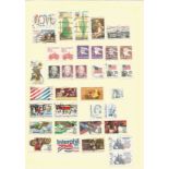 USA, stamps on loose sheets, approx. 150. Good condition. We combine postage on multiple winning