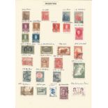 Argentina, stamps on loose sheets, approx. 40. Good condition. We combine postage on multiple