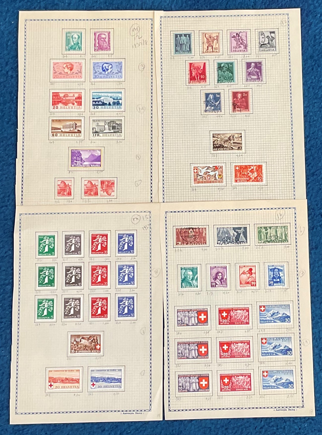 Swiss stamp collection. 55 mint stamps. Good condition. We combine postage on multiple winning