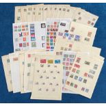 BCW stamp collection over 46 loose album pages. Includes Jamaica, South Africa, Gibraltar, KUT,