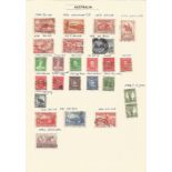 Australia, stamps on loose sheets, approx. 45. Good condition. We combine postage on multiple