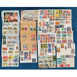 GB stamp and postcard collection. Includes loose stamps, some on stockcard and 36 interesting