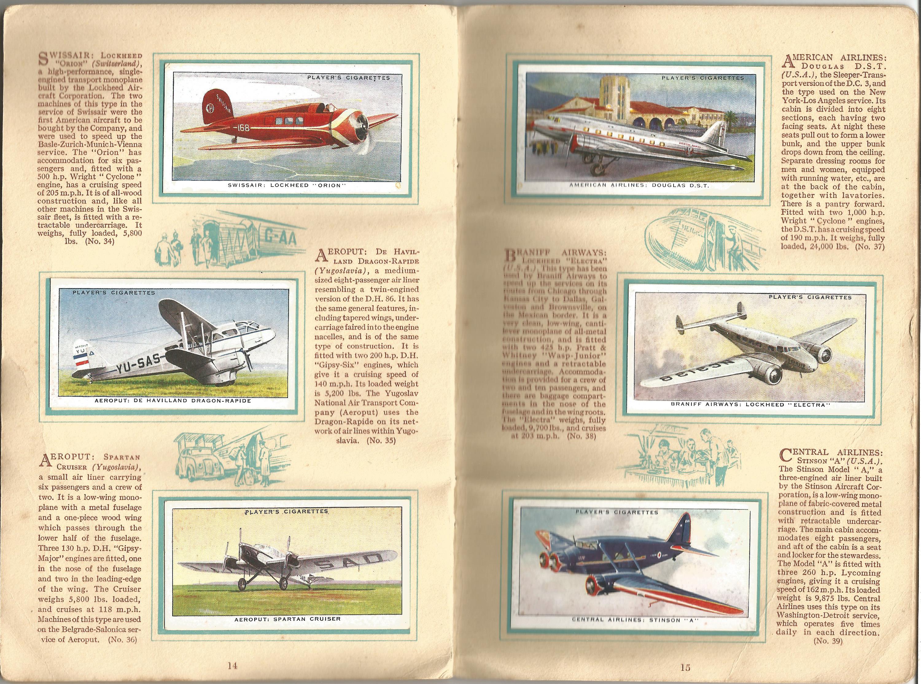 Player's Cigarette Cards, Album of International Air Liners, 1936, 50 cards. Good condition. We - Image 2 of 2