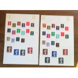 Great Britain, Queen Elizabeth II, stamps on loose sheets, approx. 30. Good condition. We combine