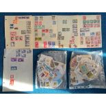 BCW stamp collection. Assorted of loose and on album pages. Good condition. We combine postage on