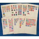 European stamp collection 27 loose album pages. Some of countries included are Belgium, Austria,