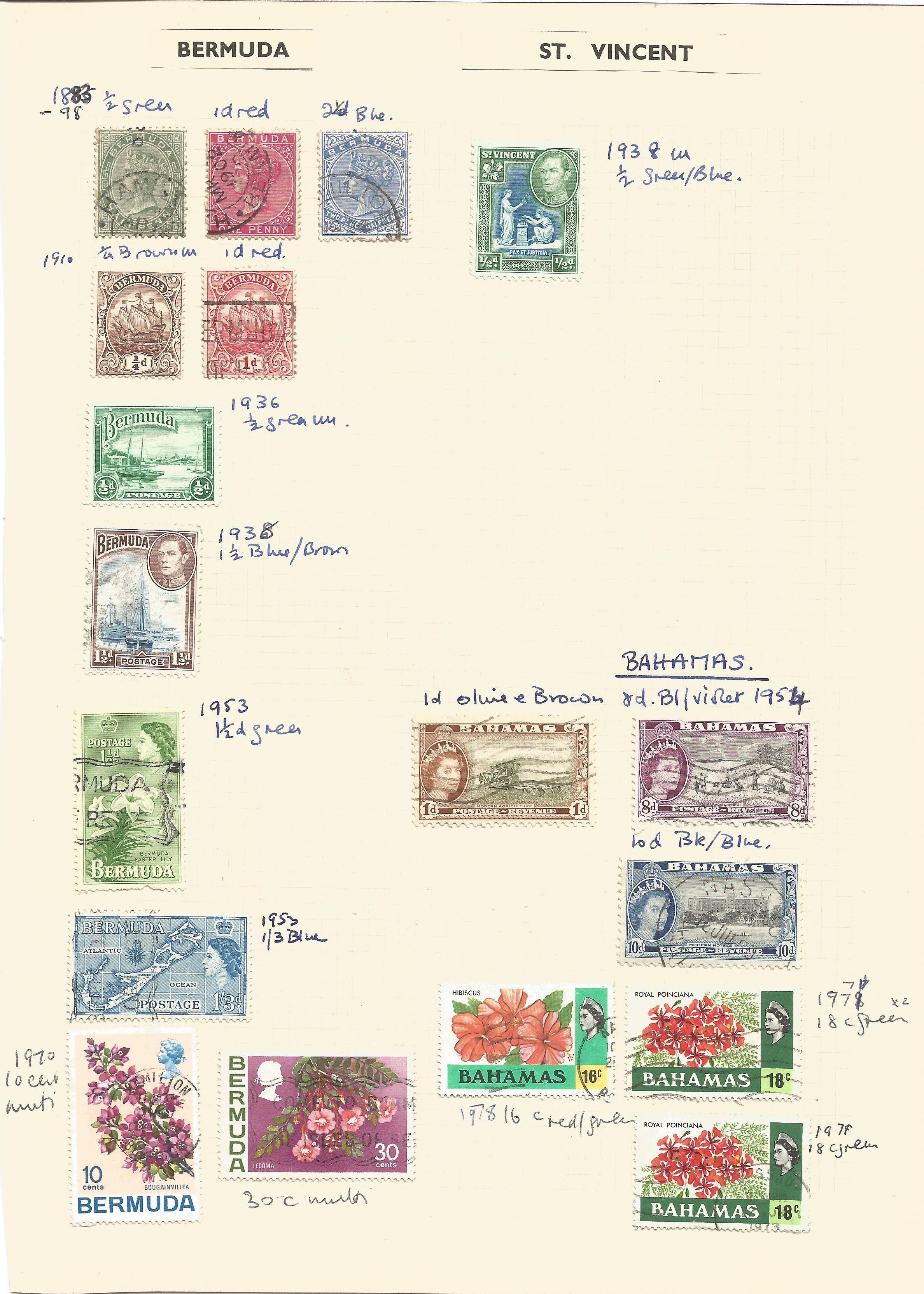 Bermuda, St Vincent, Bahamas, Barbados, British Guiana, Cape of Good Hope, Gibraltar, stamps on - Image 2 of 3