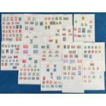 Assorted worldwide stamp collection. Includes USA, Chile, Argentina, Portugal, Spain, Russia,