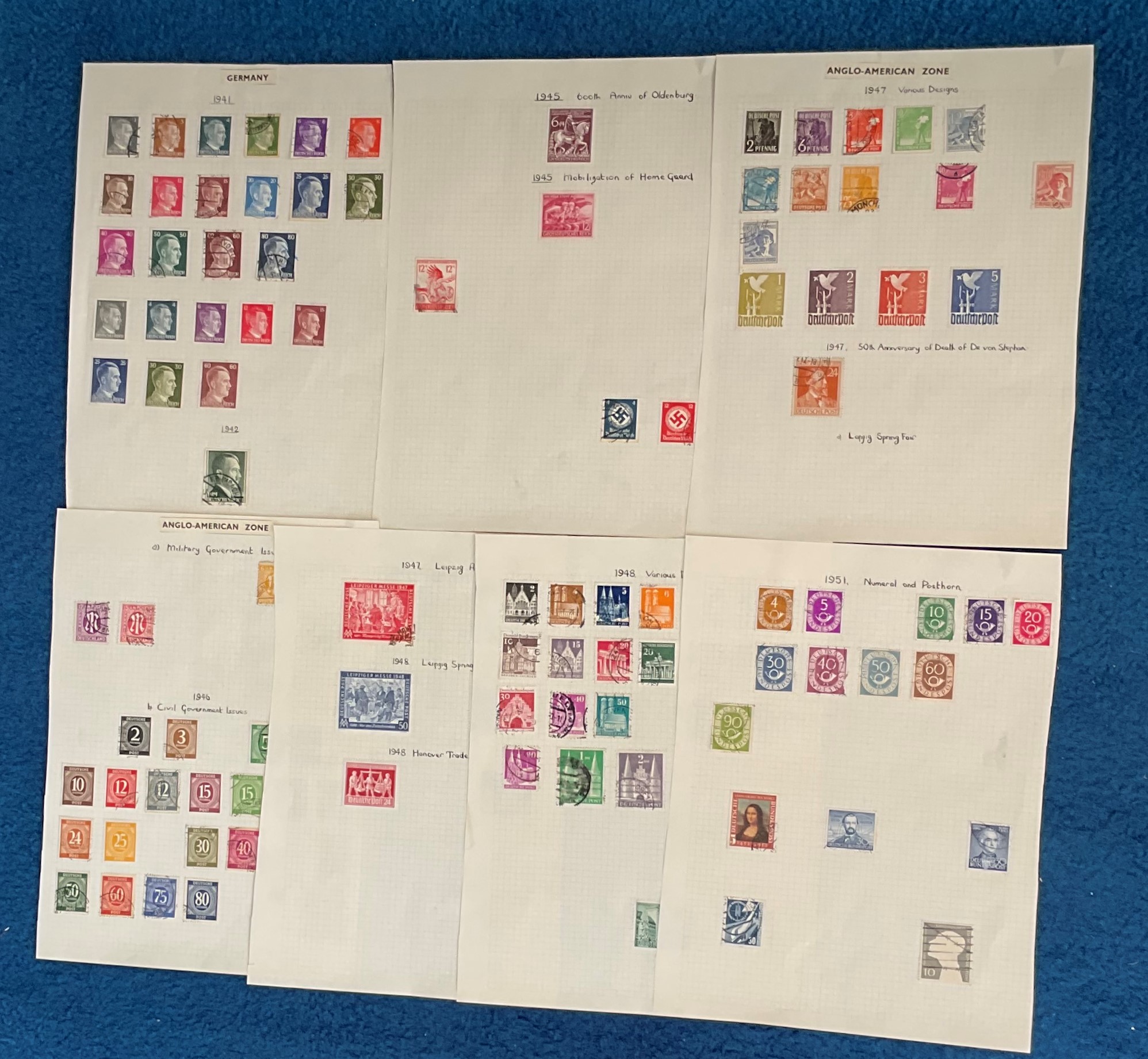 German stamp collection. Dating back as far as 1941. Good condition. We combine postage on