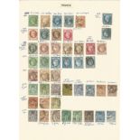 France, 1853/1920, stamps on loose sheets, approx. 80. Good condition. We combine postage on