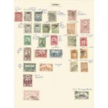 Turkey, 1856/1960, stamps on loose sheets, approx. 70. Good condition. We combine postage on