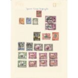 Uganda Kenya Tanganyika, stamps on loose sheet, approx. 15. Good condition. We combine postage on