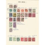 Great Britain, Queen Victoria and King Edward VII, stamps on loose sheet, approx. 30. Good