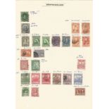 Newfoundland, 1887/1941, New South Wales, 1860/1892, stamps on loose sheets, approx. 45. Good