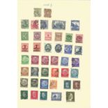 Denmark, Sweden, stamps on loose sheets, approx. 30. Good condition. We combine postage on