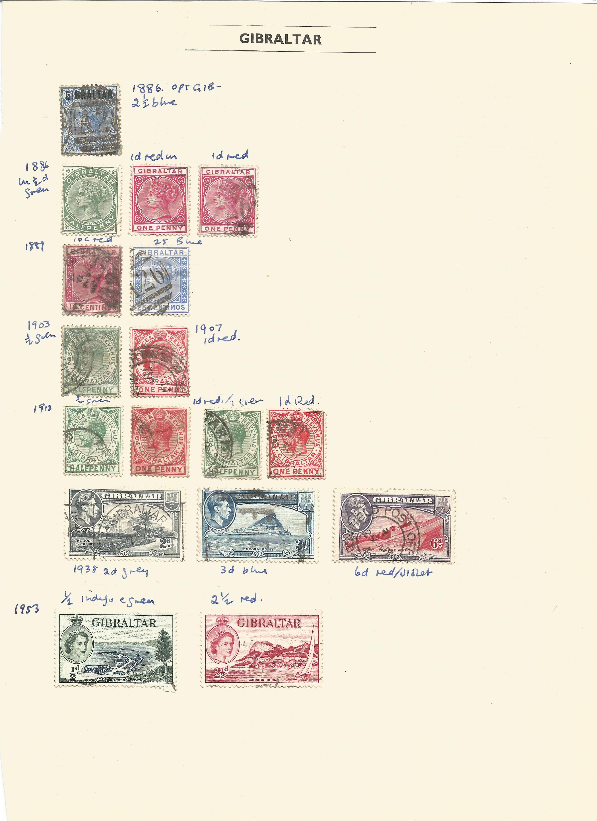 Bermuda, St Vincent, Bahamas, Barbados, British Guiana, Cape of Good Hope, Gibraltar, stamps on