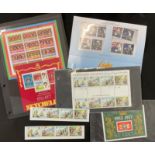 Tuvalu stamps, miniature sheets from St Lucia, St Vincent and The Seychelles, Presentation pack
