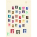 Great Britain, Queen Elizabeth II, stamps on loose sheets, approx. 80. Good condition. We combine