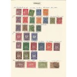 Germany, stamps on loose sheets, approx. 60. Good condition. We combine postage on multiple