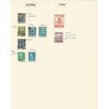 Danzig, Estonia, stamps on loose sheets, approx. 20. Good condition. We combine postage on