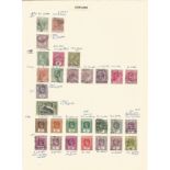 Ceylon, stamps on loose sheets, 1872/1938, approx. 35. Good condition. We combine postage on