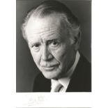 John Mills signed 6x4 black and white photo together with a small, signed card titled A Sign of