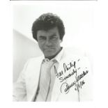 Singer Johnny Mathis signed 10x8 black and white image, dedicated to Philip. John Royce Mathis is an