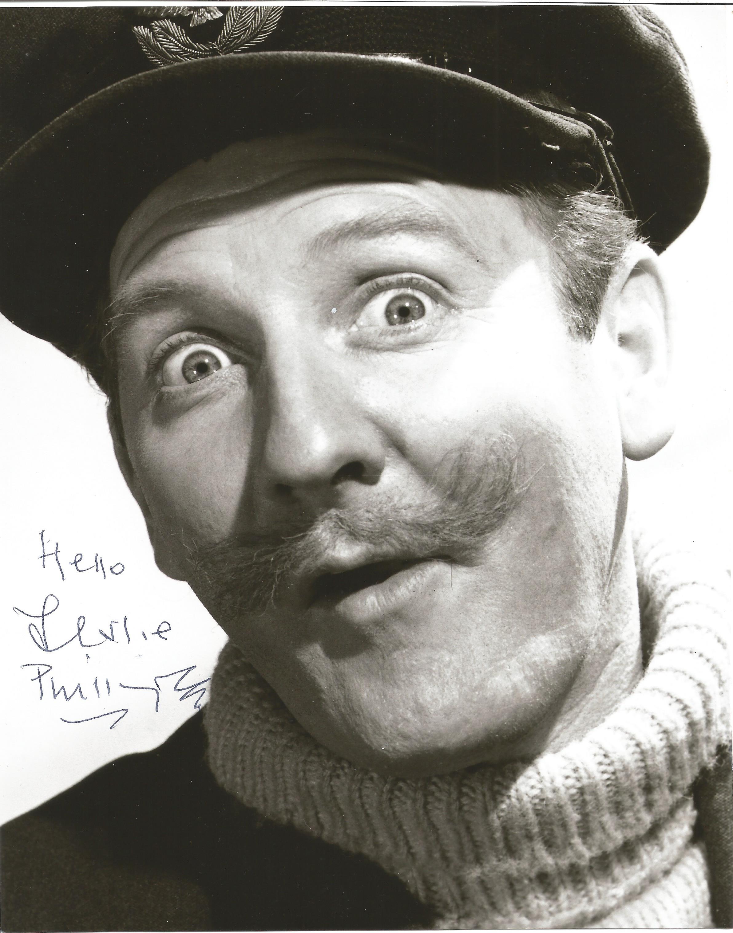 Actor Leslie Phillips signed 10x8 black and white image. Leslie Phillips CBE is an English actor. He