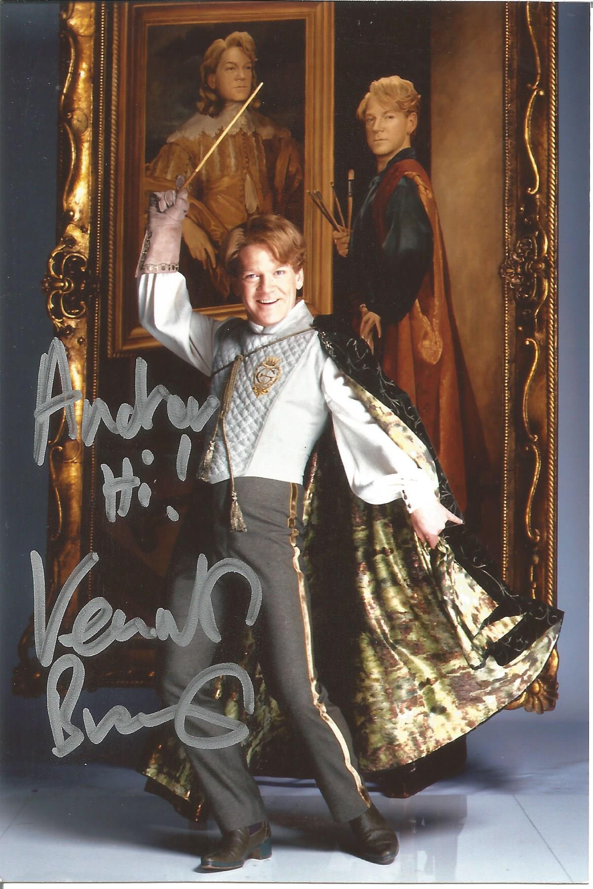 Actor Kenneth Branagh signed 6x4 colour photo in character as Gilderoy Lockhart from the Harry