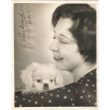 Pianist Yvonne Arnaud signed 10x8 vintage black and white photo dated 1933. Germaine Yvonne Arnaud