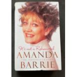 Actress Amanda Barrie's autobiography Its Not a Rehearsal, with nice inscription on the title page