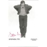 Actor Stephen Fry signed 5½x3½ colour photo. Stephen John Fry born 24 August 1957 is an English