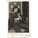 Actor Paul Daneman vintage signed 5½x3½ black and white photo as Henry VI in 1952. Paul Frederick